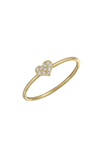 Bony Levy 18k Gold Pavé Diamond Heart Ring In 18k Yellow Gold