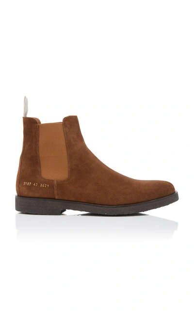 Common Projects Suede Chelsea Boots In Neutral