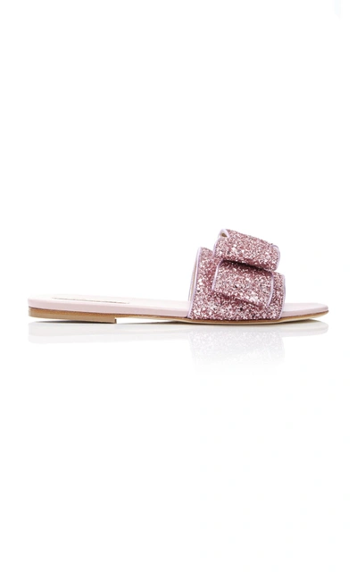 Polly Plume Lola Bow Sandal In Pink