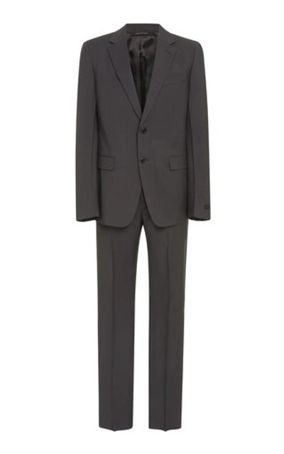 Prada Notched Lapel Wool And Mohair-blend Suit In Grey