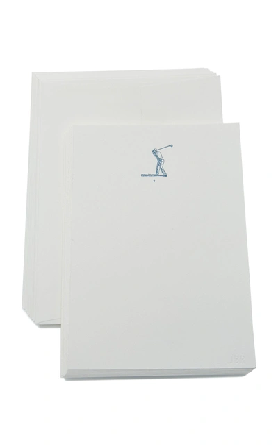 Douglas Rose Iconic Swing Letterpress Stationery In White