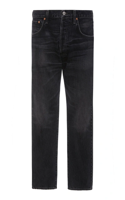 Citizens Of Humanity Rowan Cropped Slim-leg Jeans In Black