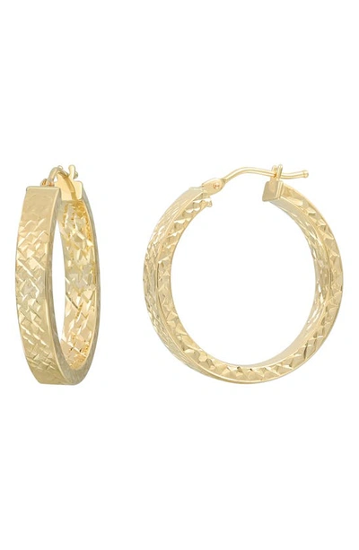 Bony Levy 14k Gold Textured Hoop Earrings