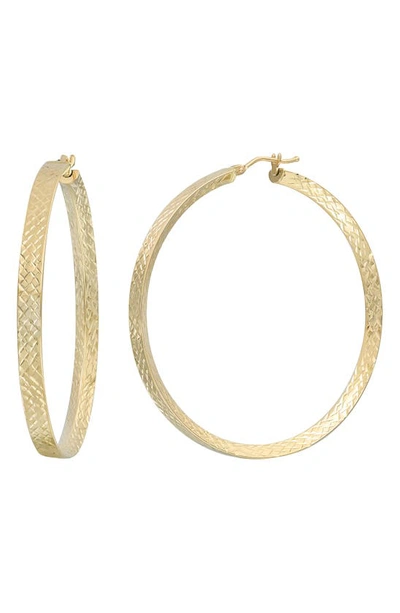 Bony Levy 14k Gold Textured Hoop Earrings In 14k Yellow Gold