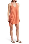 Becca Twist Back Cover-up Dress In Ginger