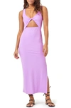L*space Nico Cutout Cover-up Rib Dress In Jewel