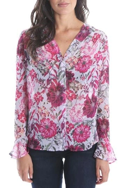 Kut From The Kloth Silvy Floral Blouse In Lavender
