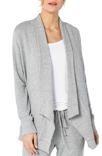 Michael Stars Open Front Cardigan In Heather Grey