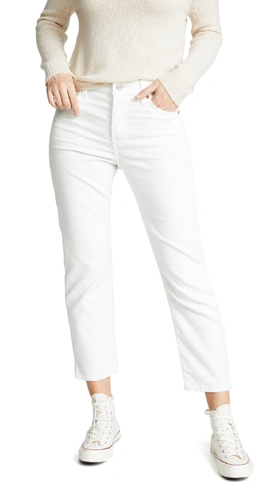 Levi's Wedgie Straight Corduroy Jeans In Marshmallow