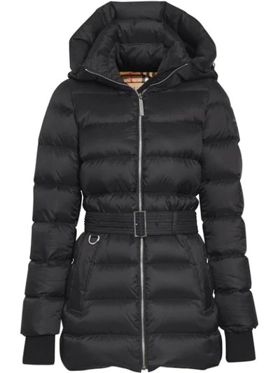 Burberry Daunenjacke Mit Abnehmbarer Kapuze In A1189 Black