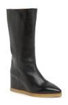 Chloé Moreen Wedge Boot In Black