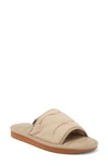 Chloé Maxie Leather Slide Sandal In Soft Tan