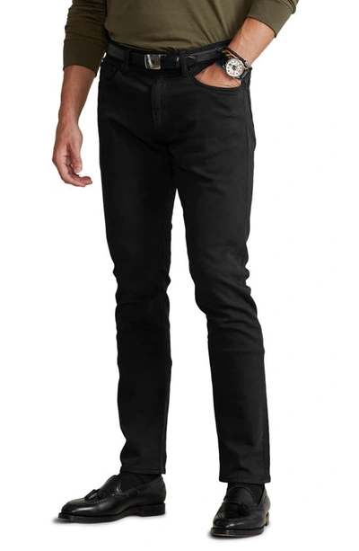 Polo Ralph Lauren Hudson Stretch Varick Slim Straight Fit Jeans In Black In New Hudson Black