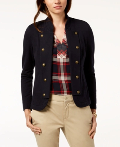 Kilde Ruddy kompleksitet Tommy Hilfiger Women's Military Band Jacket In Sky Captain | ModeSens