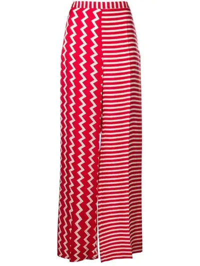 Stella Mccartney Contrasting Palazzo Pants In Red