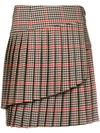 P.a.r.o.s.h Checked Pleated Skirt In Brown