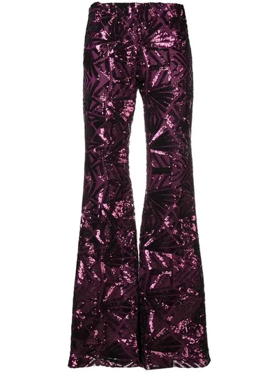 P.a.r.o.s.h . '70s Disco Flared Trousers - Pink