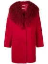 P.a.r.o.s.h . Fur Collar Coat - Red