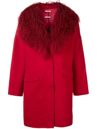 P.a.r.o.s.h . Fur Collar Coat - Red