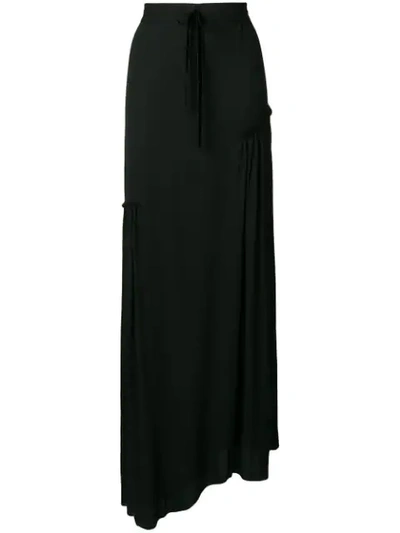 Ann Demeulemeester Asymmetric Long Skirt In Black