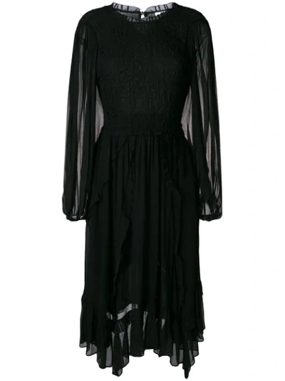Ulla Johnson Arielle Ruched Dress In Black