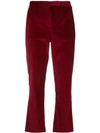 Max Mara 's  Corduroy Cropped Trousers - Red