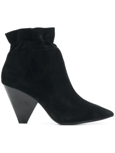 Ash Dafne Elasticated Ankle Boots In Black