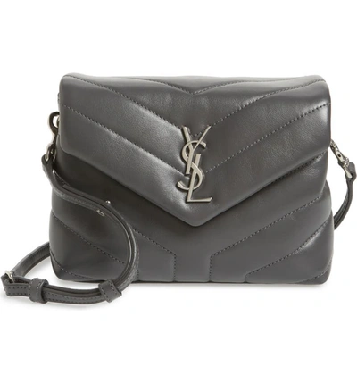 Saint Laurent Toy Loulou Calfskin Leather Crossbody Bag In Storm