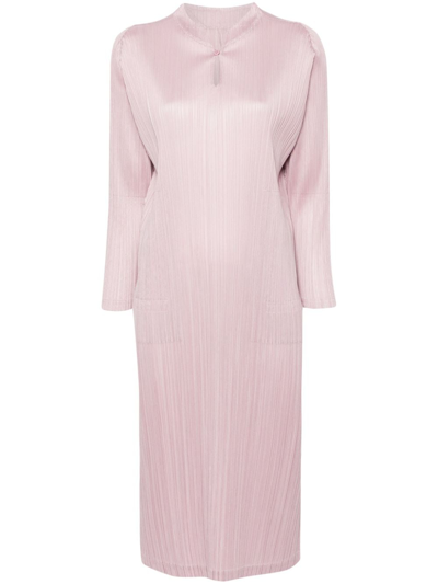 Issey Miyake Monthly Colours January Pleated Dress In Pink