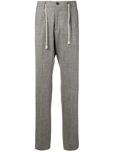 Eleventy Tailored Drawstring Trousers In Grey