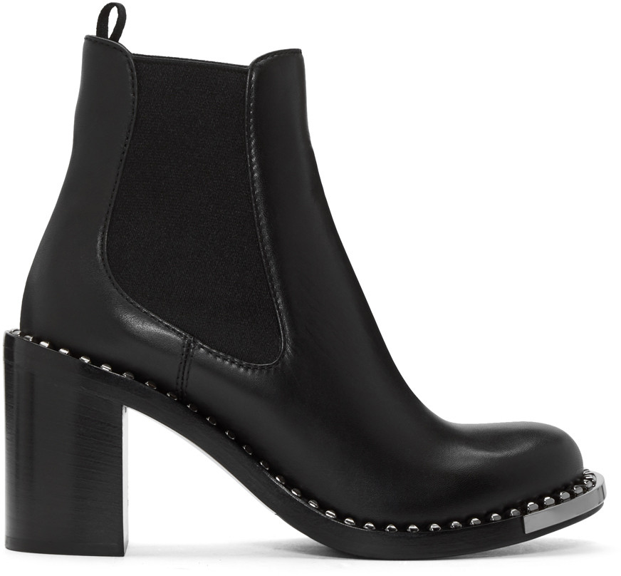 Miu Miu Black Studded Boots | ModeSens