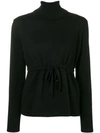 Société Anonyme Turtle Neck Knitted Top In Black