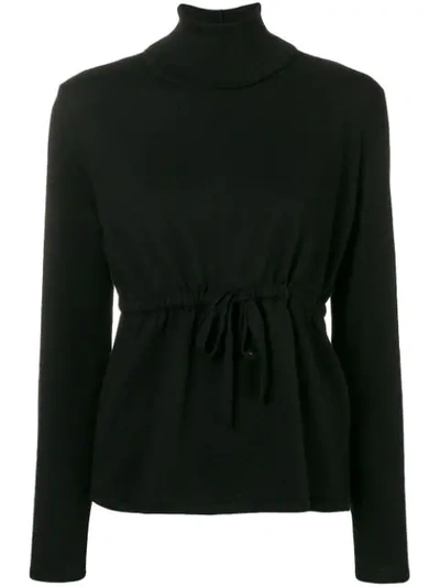 Société Anonyme Turtle Neck Knitted Top In Black