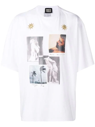 Fausto Puglisi Photo Print T In White