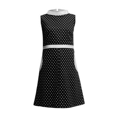 Rumour London Audrey High Neck Polka Dot Dress