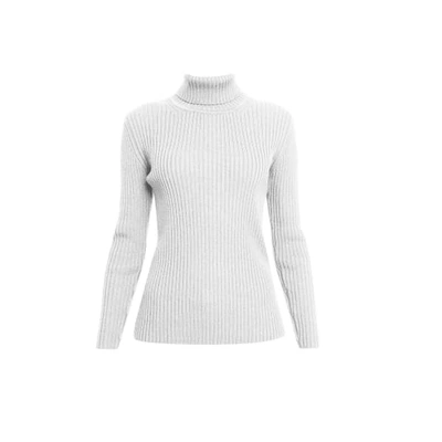 Rumour London Mia Cream Ribbed Turtleneck Sweater