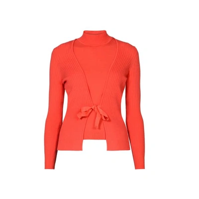 Rumour London Erika And Erin Coral Two-piece Merino Wool Set