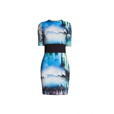 Rumour London Meribel Soft Jersey Dress With Landscape Print