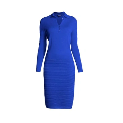 Rumour London Olivia Azure Blue Soft Merino Wool Blend Dress