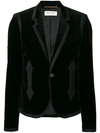 Saint Laurent Embroidered Blazer In 1000 -noir