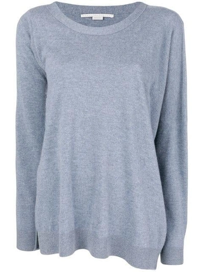 Stella Mccartney Oversized Knit Sweater In Blue