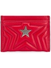Stella Mccartney Stella Star Cardholder In Red