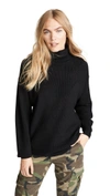 Free People Softly Structured Tunic Sweater In Black