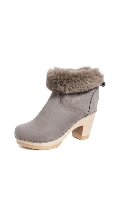 No.6 Pull On Shearling High Boots In Smoke