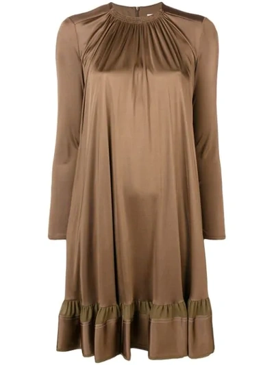 Chloé Long-sleeve Dress In Brown