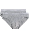 Dolce & Gabbana Logo Elasticated Waistband Briefs In Grigio Melange