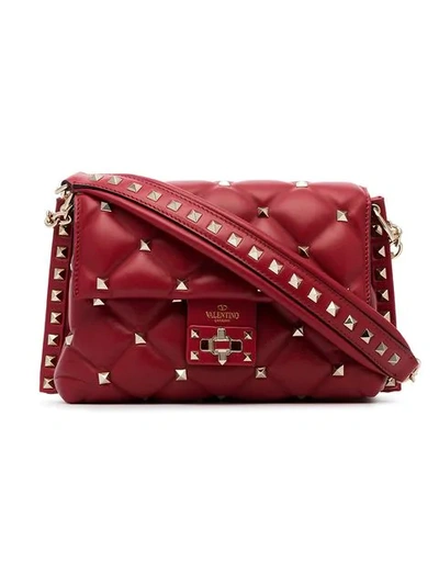 Valentino Garavani Candystud Mini Quilted Shoulder Bag In Red