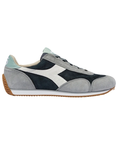 Pre-owned Diadora Shoes  Heritage 175150 Man Mix Grey Leather In Not Available