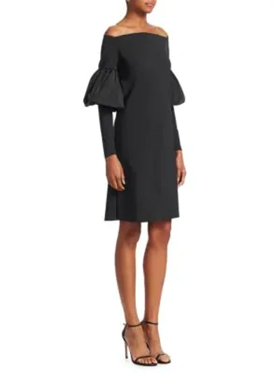 Chiara Boni La Petite Robe Zose Off-the-shoulder Shift Dress In Black