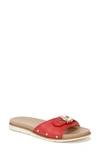 Dr. Scholl's Nice Iconic Slide Sandal In Red